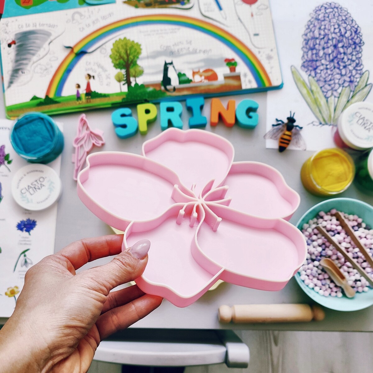 Eko panel sensoryczny kwiat jabłoni