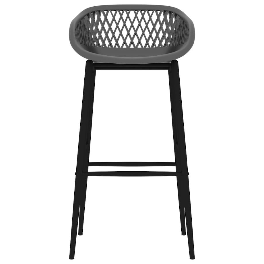 vidaXL 7-częściowy zestaw mebli barowych, czarno-szary