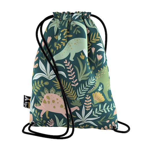 Worek plecak Kiddy, Dinozaury na zielonym tle, 28x40cm, Magic Collection