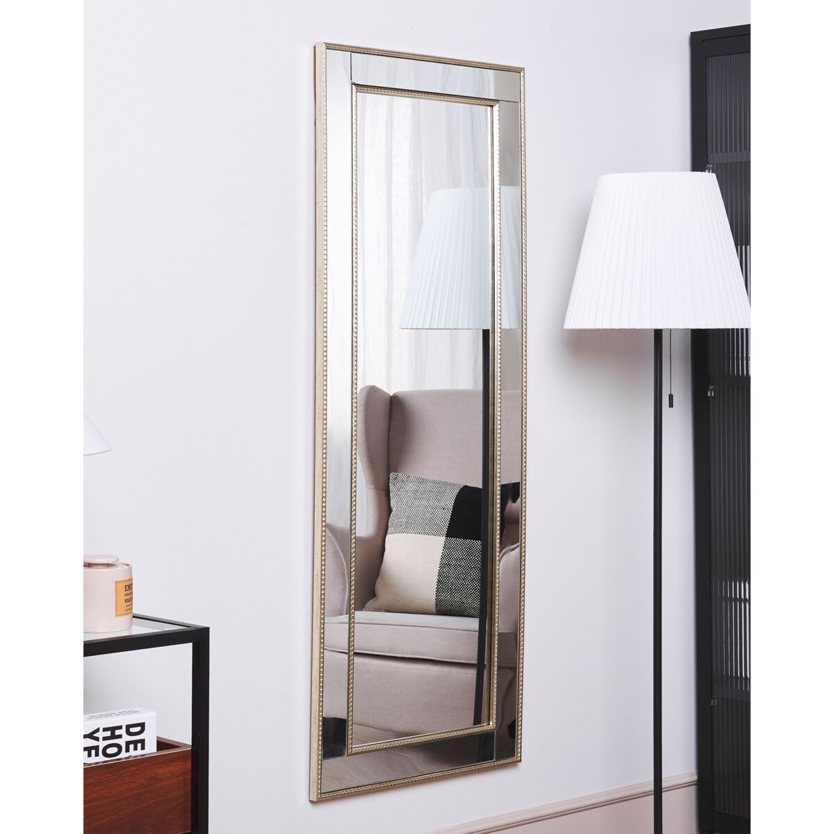 Lustro ścienne FENIOUX 50 cm 130 cm Srebrny