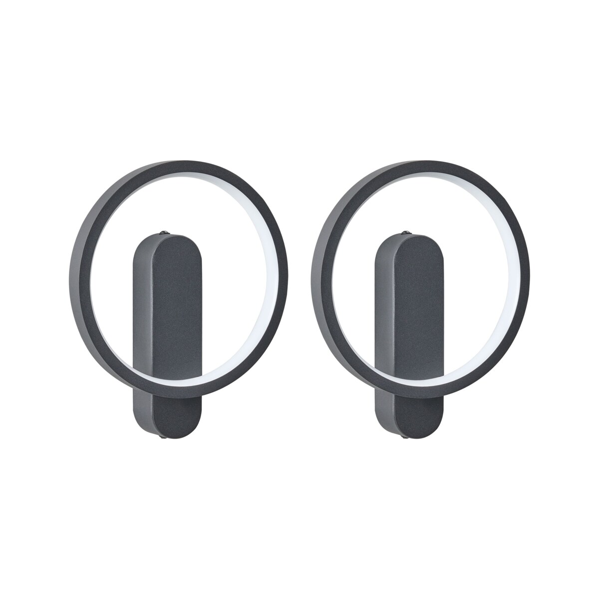 Zestaw 2 lamp ściennych BLIES LED Metal Czarny