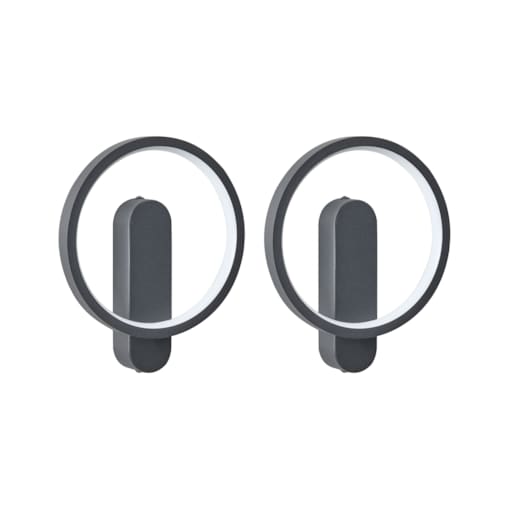 Zestaw 2 lamp ściennych BLIES LED Metal Czarny