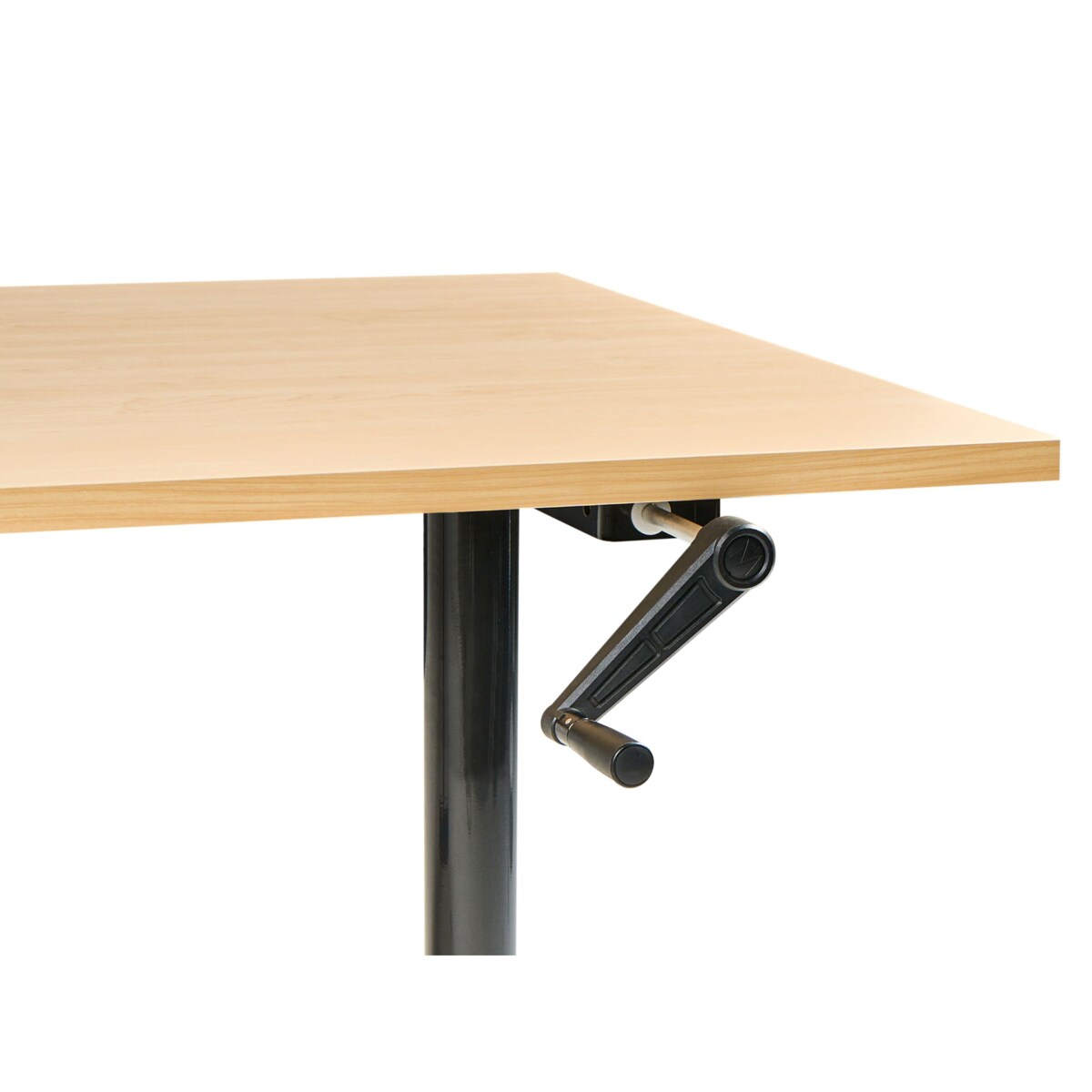 Biurko regulowane manualnie DESTINAS Czarny/ jasny brąz 120 cm 60 cm