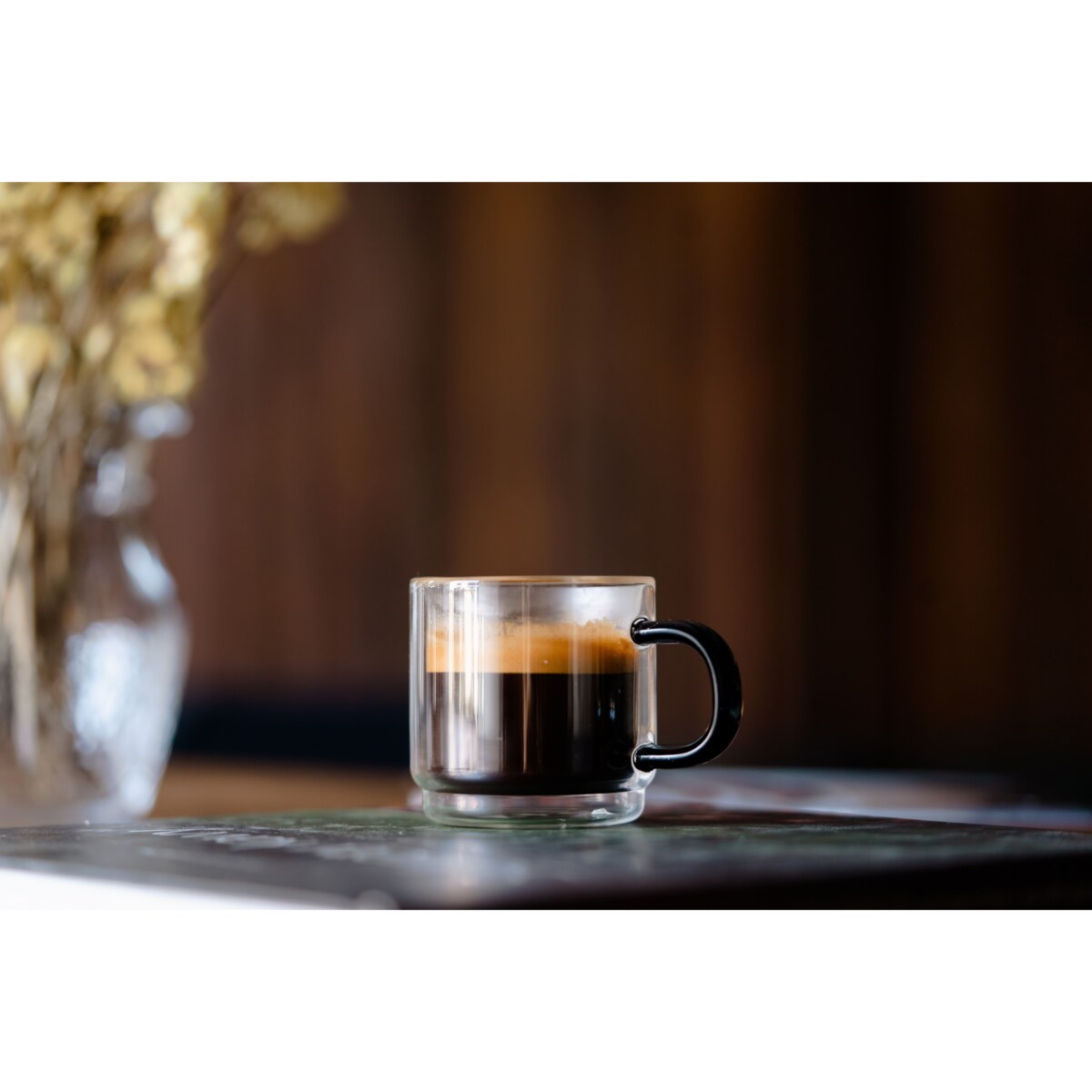 Komplet 2 szklanek z podwójną ścianką do espresso Carbon 80 ml 8548