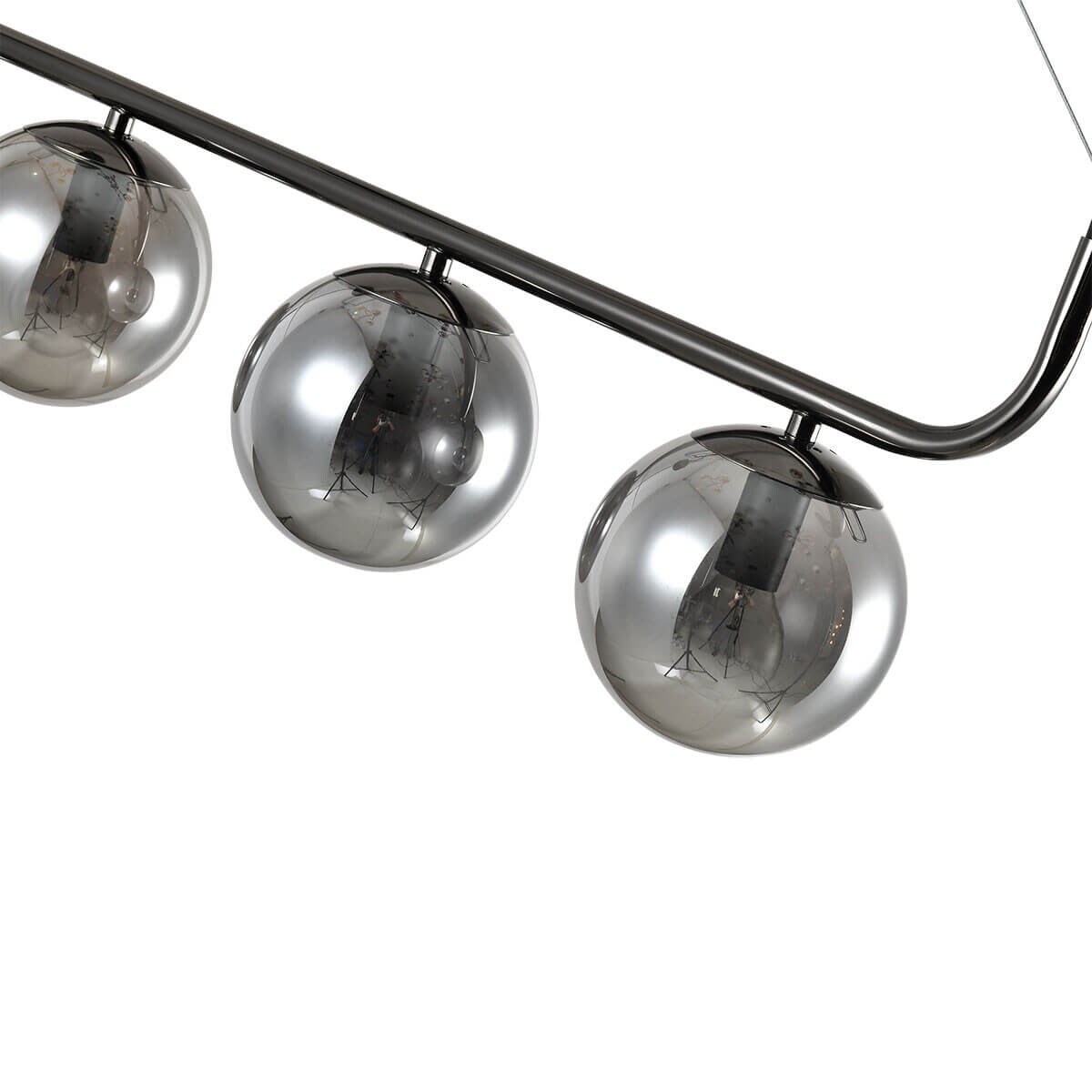 Potrójna lampa wisząca Alisa LP-005/3L BK Light Prestige kule przydymiony grafit