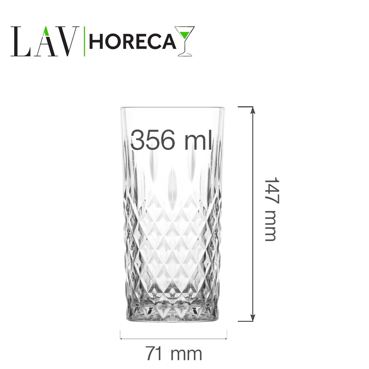Szklanka wysoka Edinburgh 356 ml, LAV