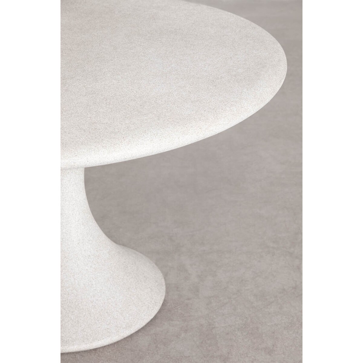 Okrągły stół jadalniany Ø120 cm z cementu Eloria, sand grey