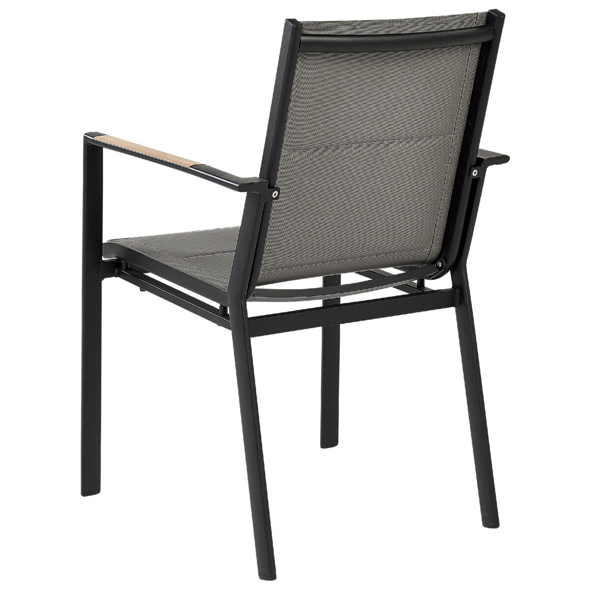 Zestaw 4 krzeseł ogrodowych czarny BUSSETO