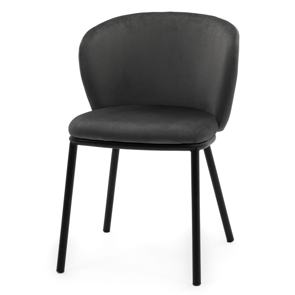 KRZESŁO TAPICEROWANE WELUROWE DO SALONU JADALNI GLAMOUR SZARE BARI