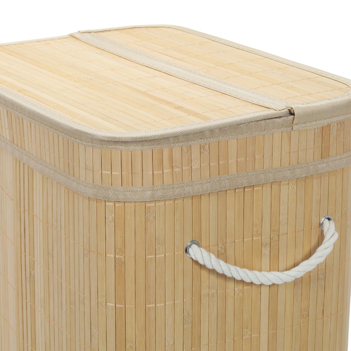 Bambusowy kosz na pranie z pokrywą LUVA, 80 l