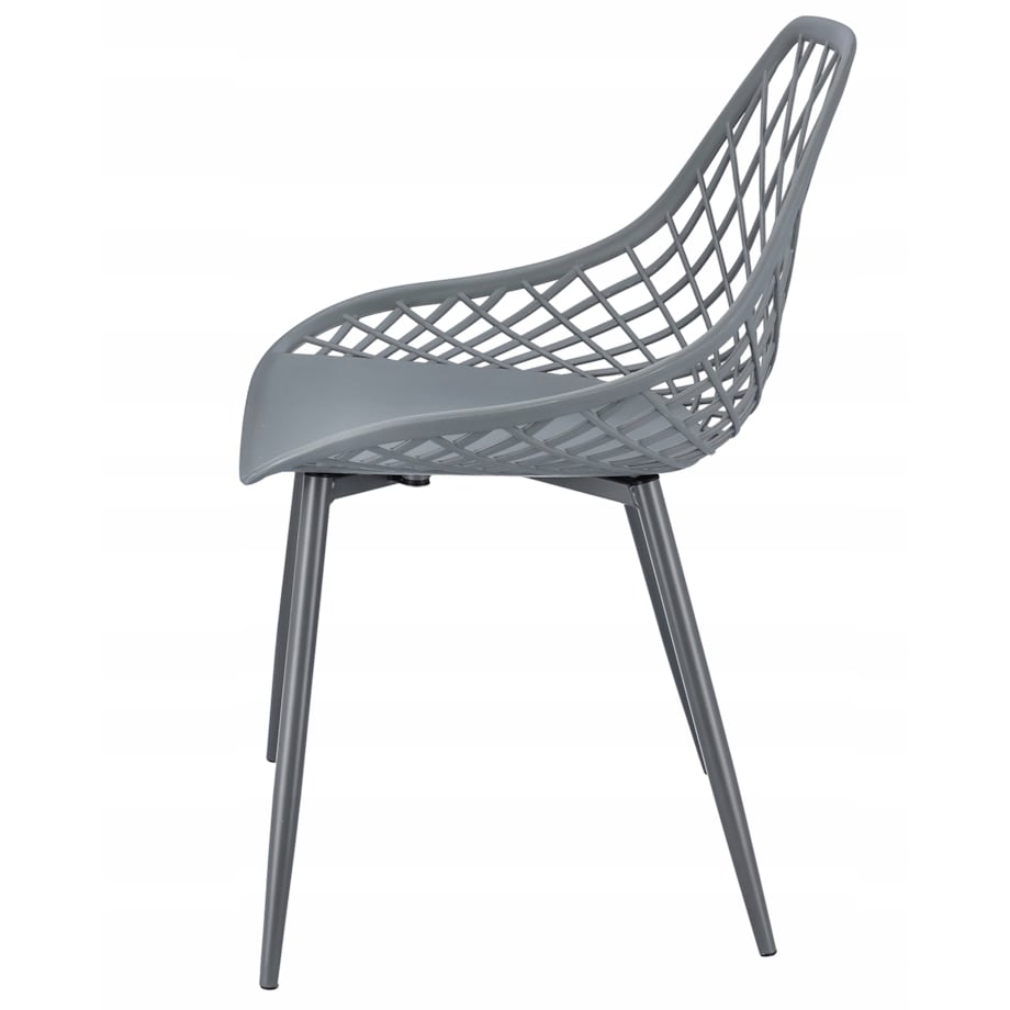 Krzesło ogrodowe plastikowe ARANDA szare
