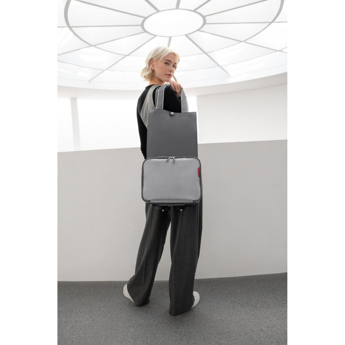 Wózek FOLDABLETROLLEY, herringbone grey