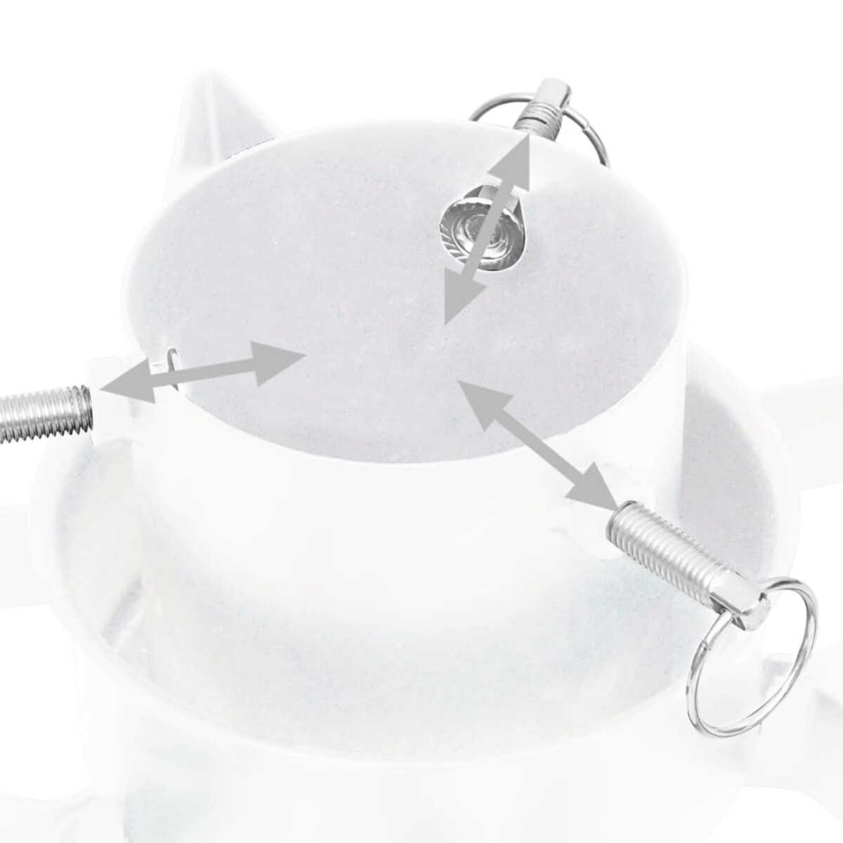 vidaXL Stojak pod choinkę, biały, 47x47x13,5 cm