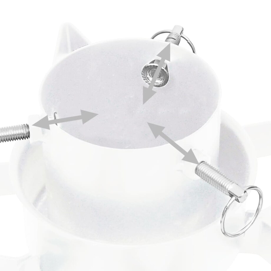 vidaXL Stojak pod choinkę, biały, 47x47x13,5 cm