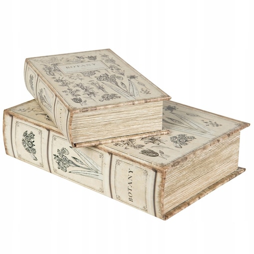 PUDEŁKO JAK KSIĄŻKA FAŁSZYWA DROBIAZGI NA BIŻUTERIĘ PREZENT SZKATUŁKA 2szt