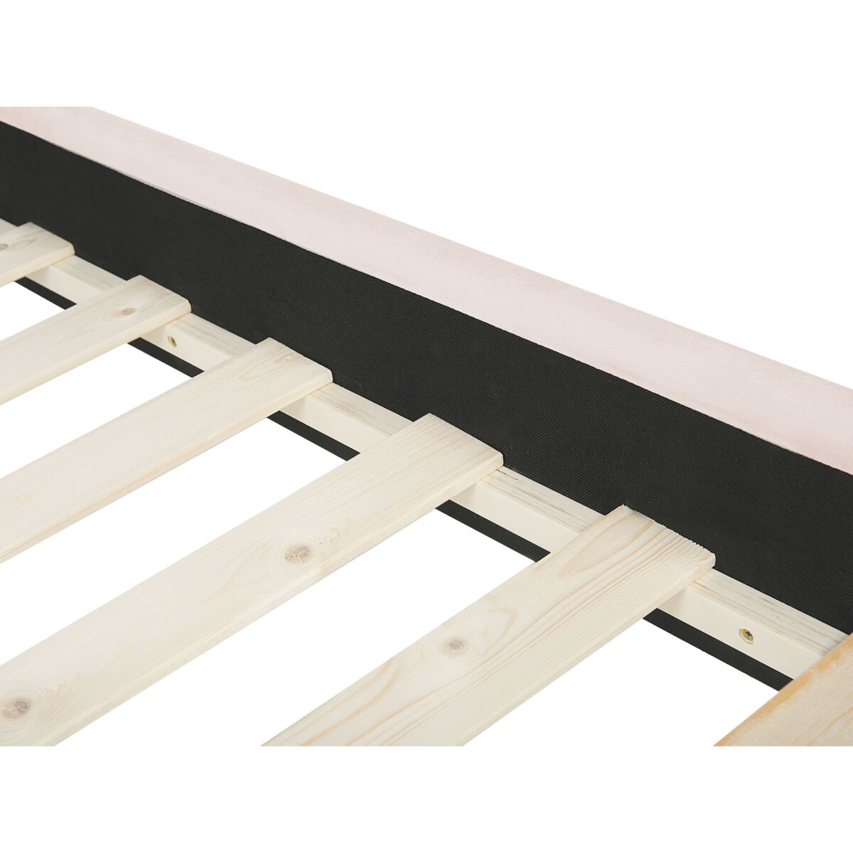 Łóżko welurowe 160 x 200 cm różowe LUNAN