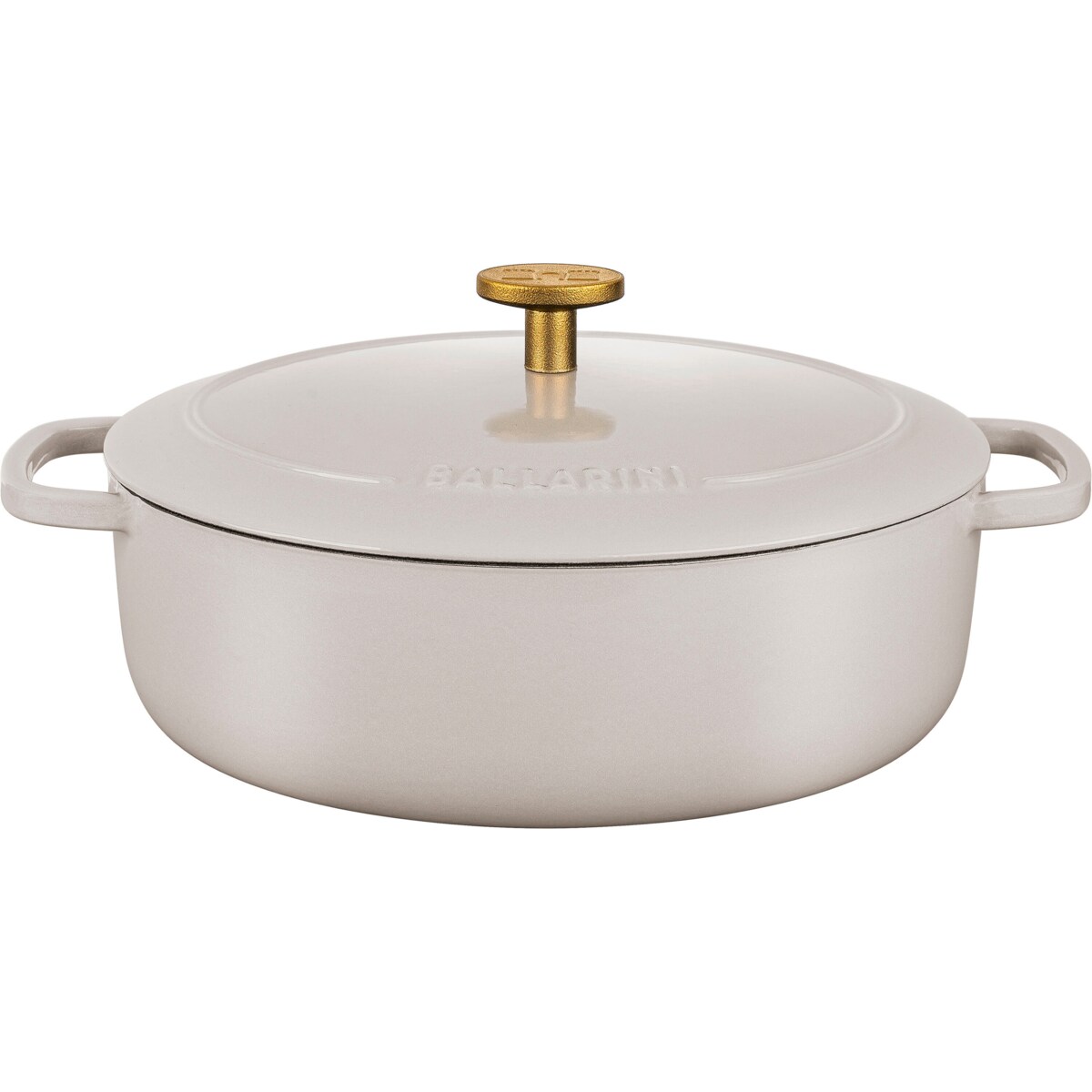 Garnek żeliwny owalny Ballarini Bellamonte - Kość słoniowa, 7.5 ltr