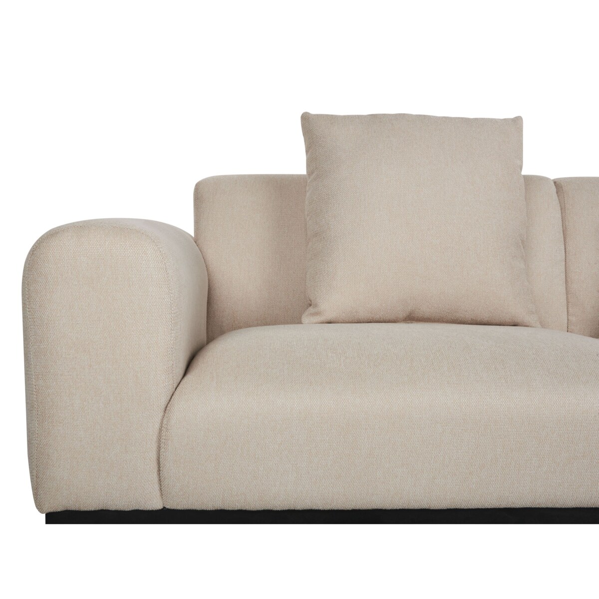 Sofa 2-osobowa len syntetyczny beżowa MALMOS