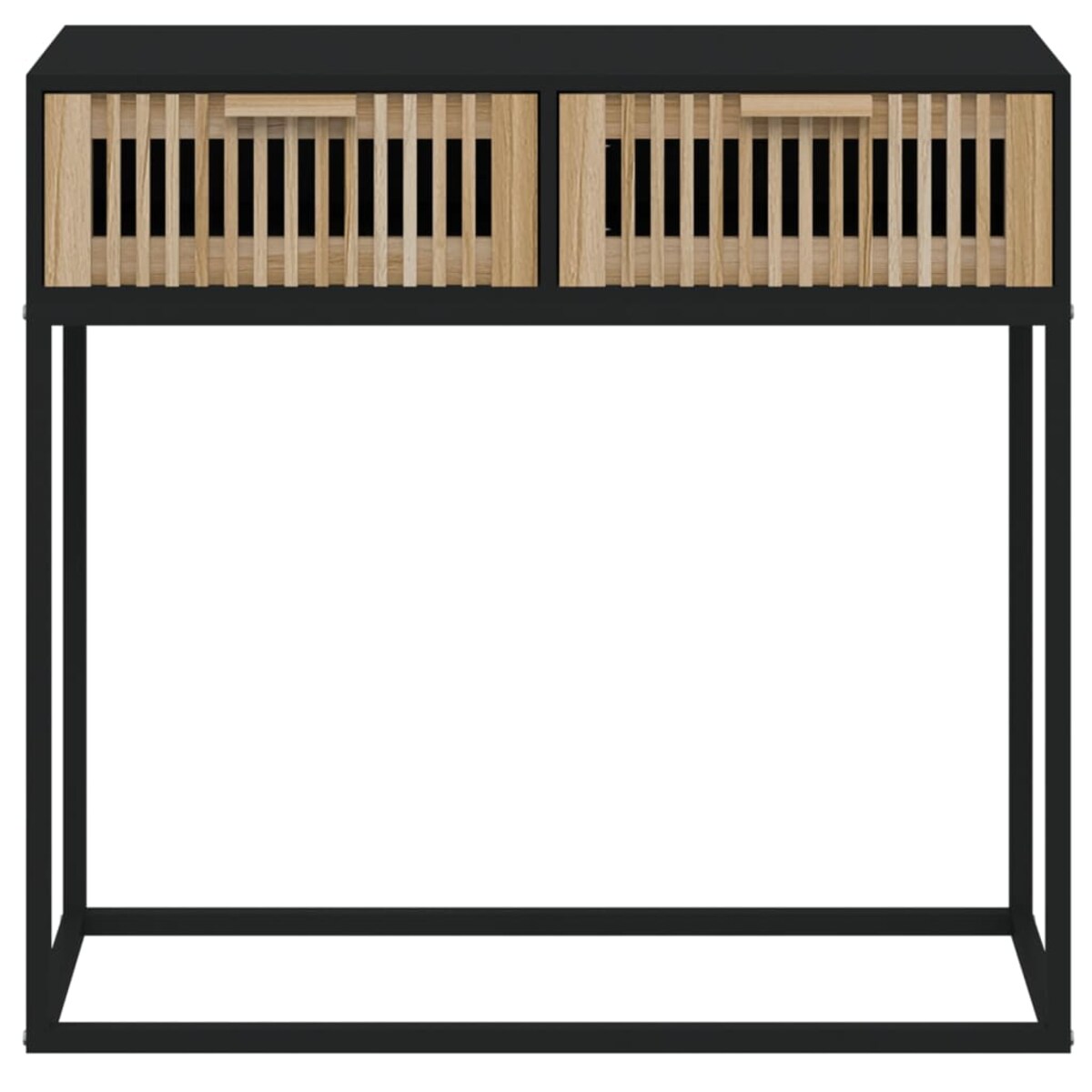 vidaXL Stolik konsolowy, czarny, 80x30x75 cm