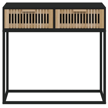 vidaXL Stolik konsolowy, czarny, 80x30x75 cm