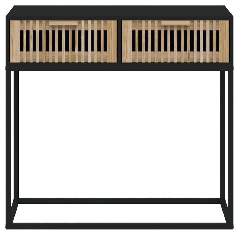 vidaXL Stolik konsolowy, czarny, 80x30x75 cm