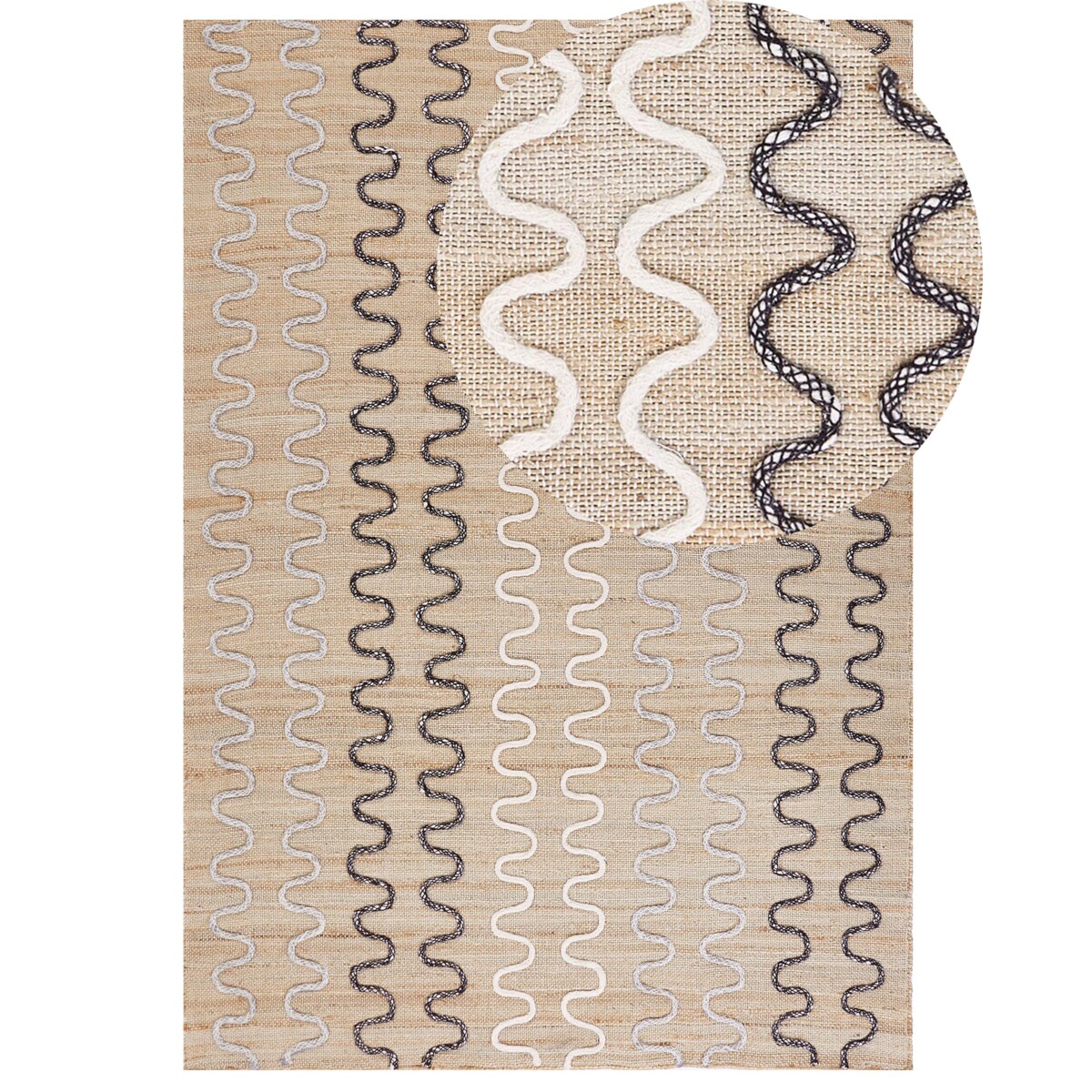 Dywan jutowy 160 x 230 cm beżowy SOGUT