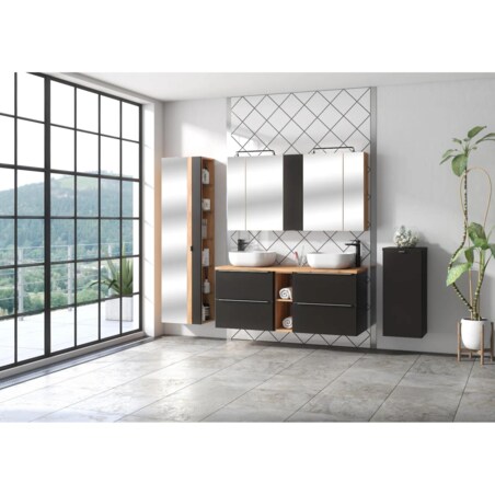 Szafka łazienkowa CAPRI 810 20 cm czarna mat