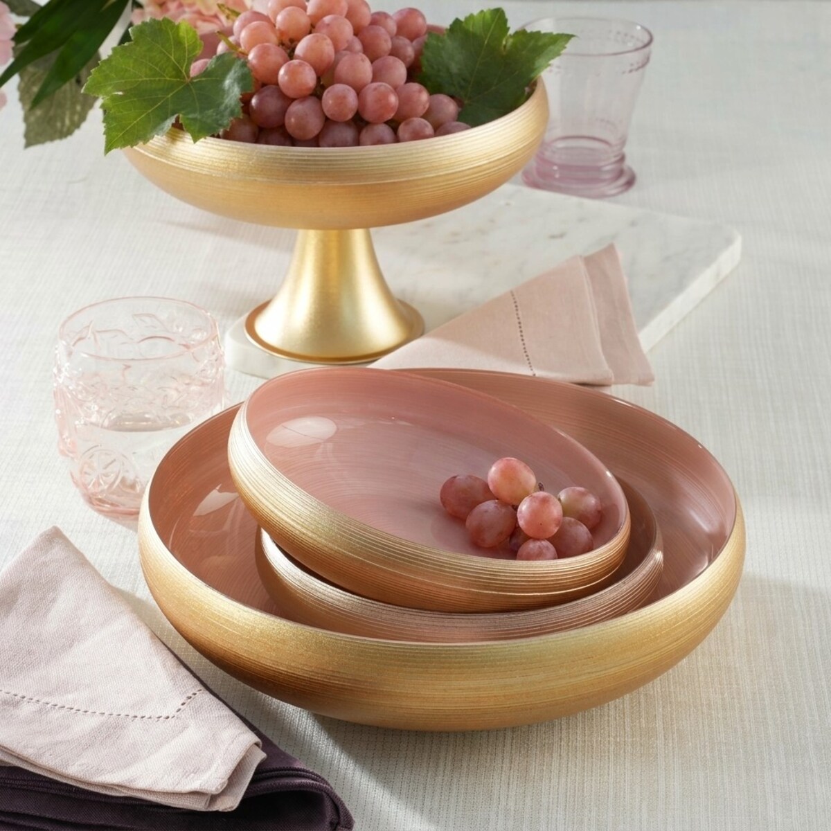 VILLA ITALIA Patera na owoce szklana 22,5 cm ROSETTO
