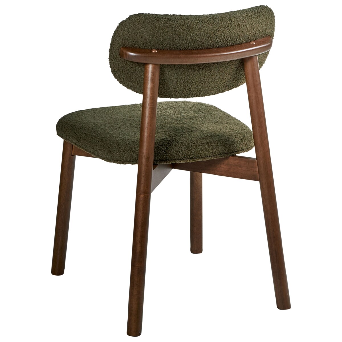 Zestaw 2 krzeseł do jadalni MILLS Boucle Ciemnozielony