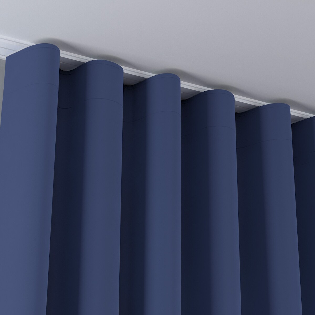 Zasłona na taśmie wave 130x260 granatowy