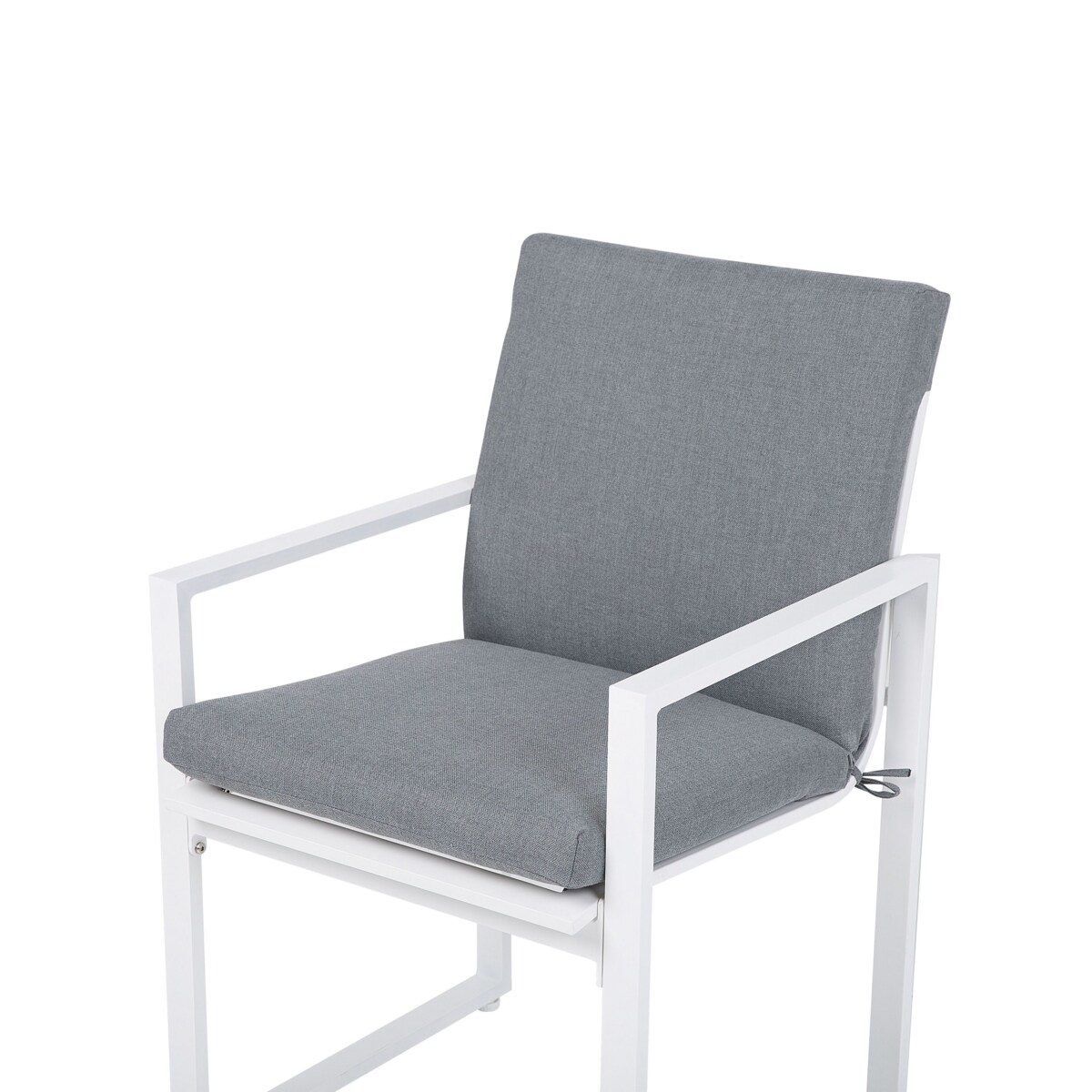 Zestaw 4 krzeseł ogrodowych szary PANCOLE