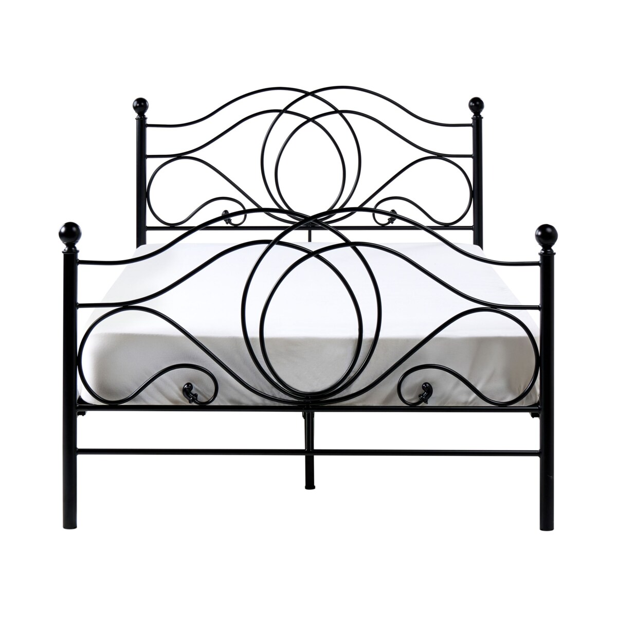 Łóżko Metal LYRA 120 x 200 cm Czarny