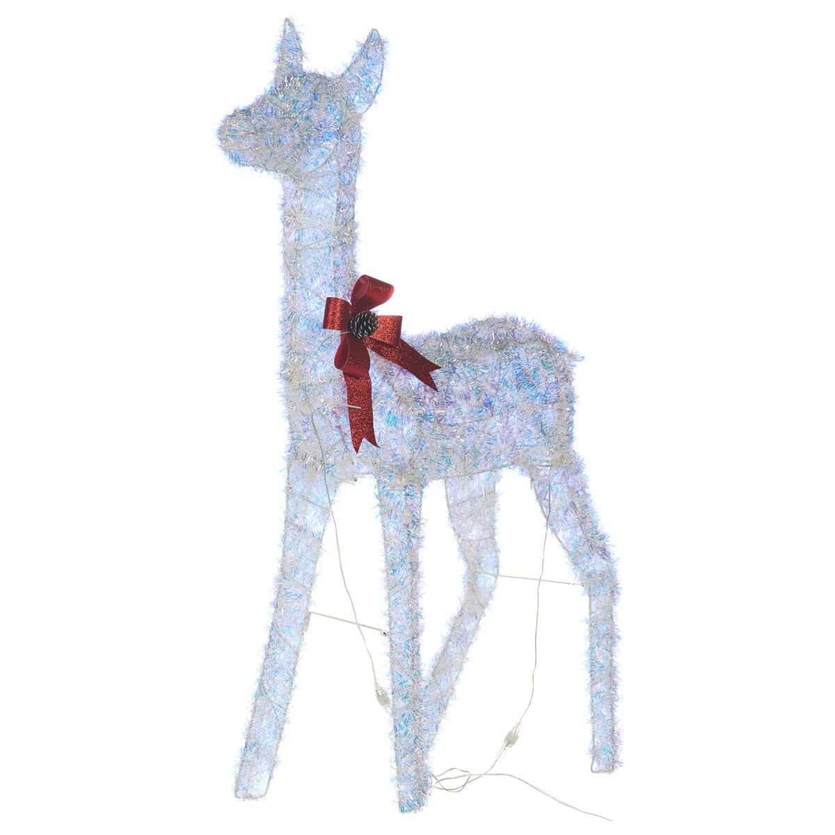Dekoracja ogrodowa LED AURENNE Jelonek 110 cm Biały