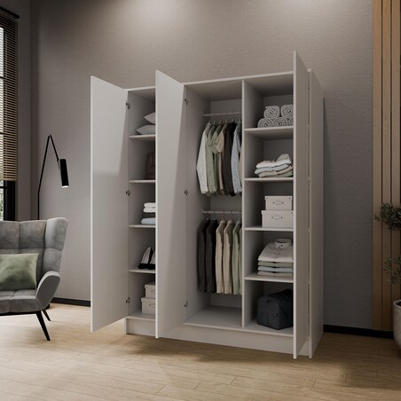 Szafa gładka 150 ALA bez lustra i bez uchwytów, biała