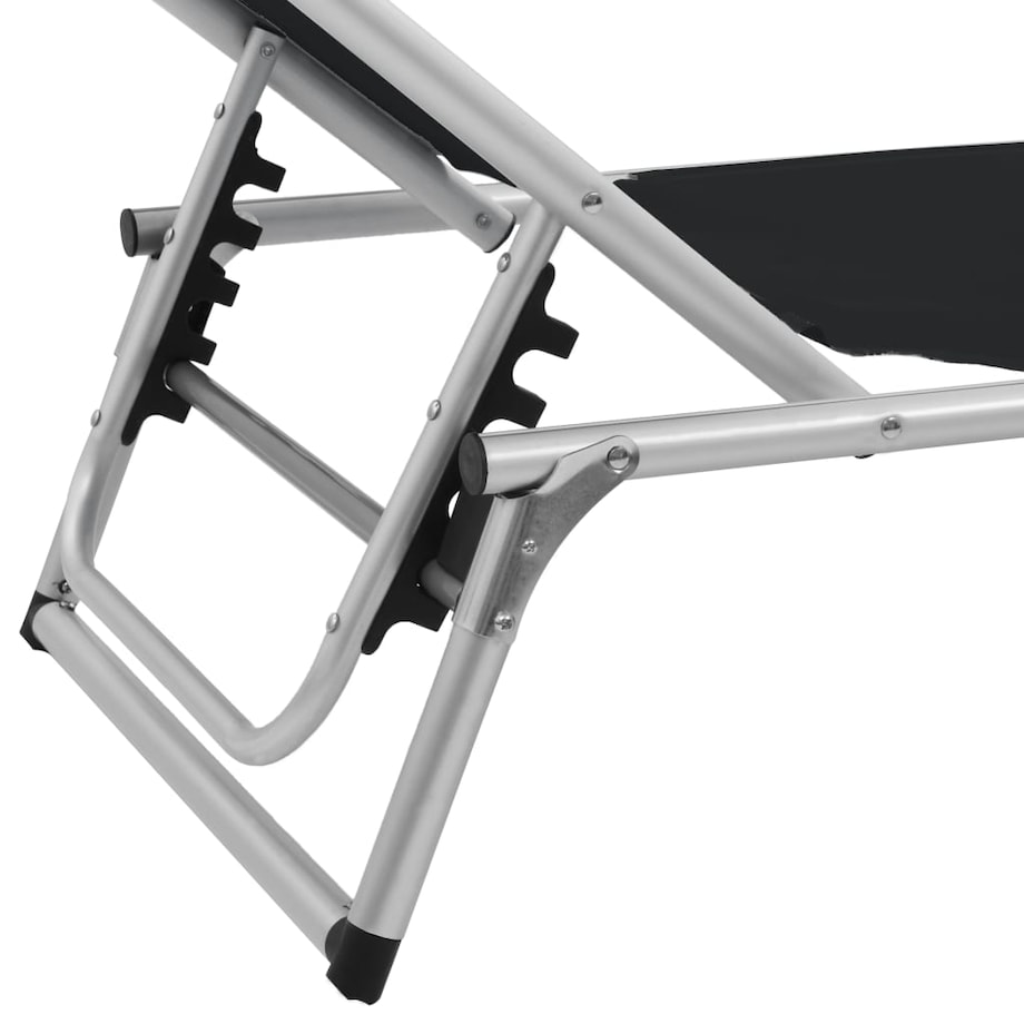 vidaXL Składane leżaki z daszkiem, 2 szt., aluminium i textilene