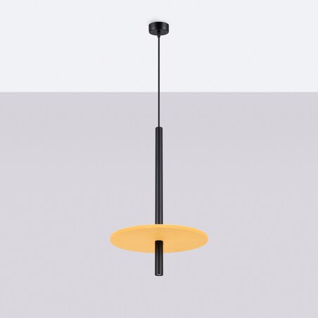 Lampa wisząca FELTRO 1 czarna/żółta