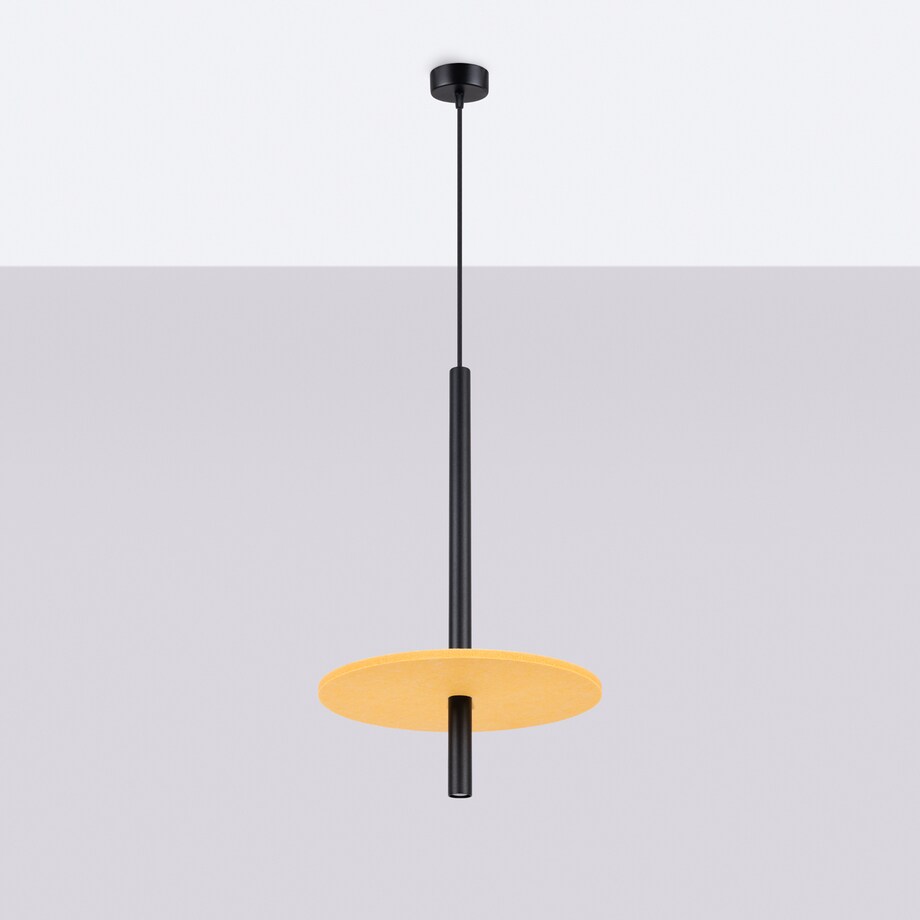 Lampa wisząca FELTRO 1 czarna/żółta
