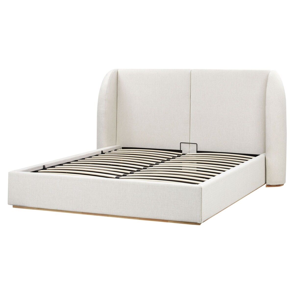 Łóżko z pojemnikiem MONESTIER 160 x 200 cm Złamana biel