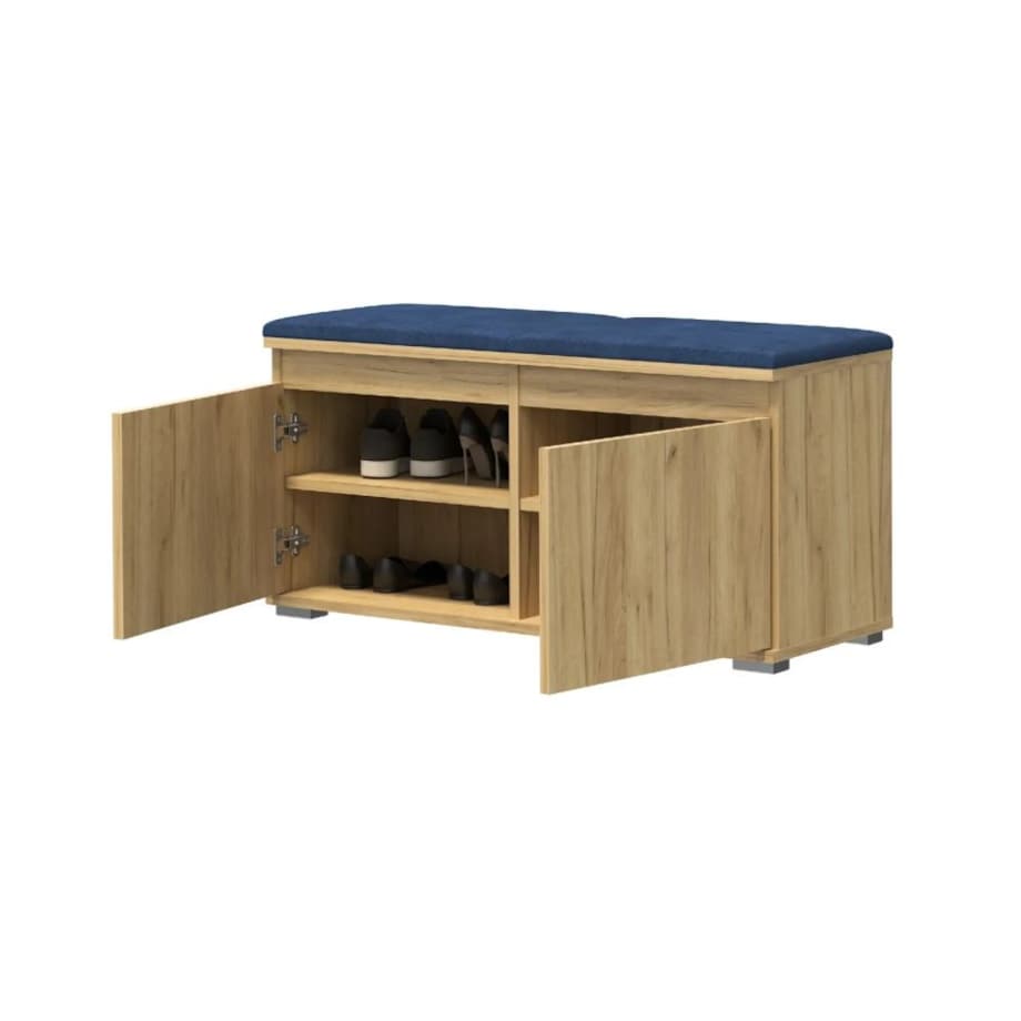 Szafka na buty z siedziskiem SINGAPUR 100 dąb craft/granatowa