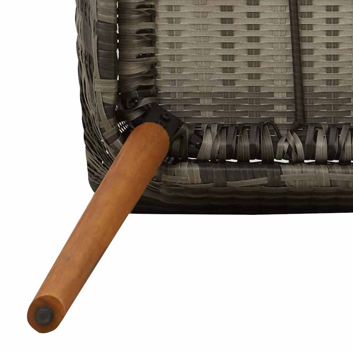 vidaXL Krzesło Ogrodowe 2 pcs Szary 55 x 62.5 x 82cm polirattan