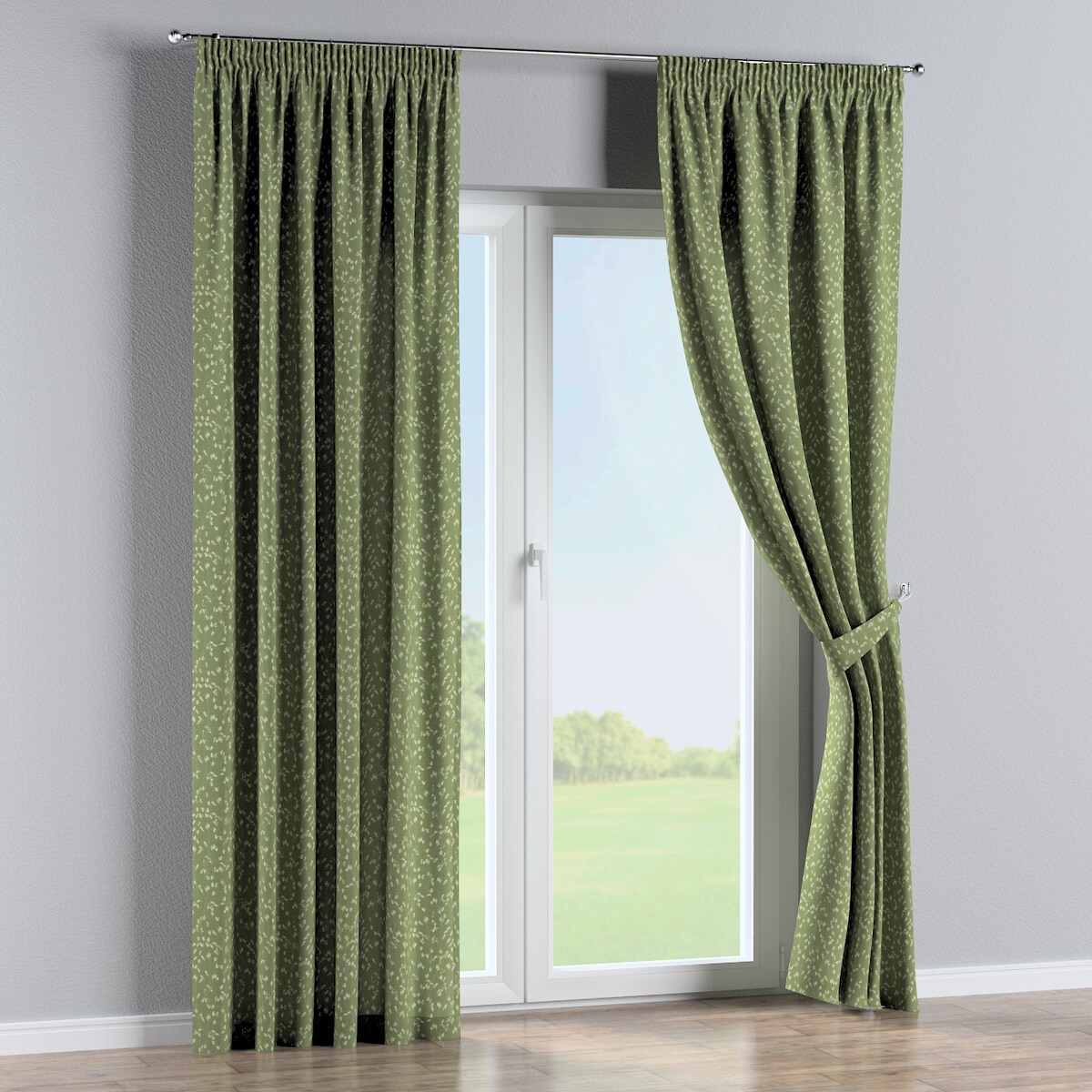 Zasłona na taśmie marszczącej 1 szt. 130x245 zielony