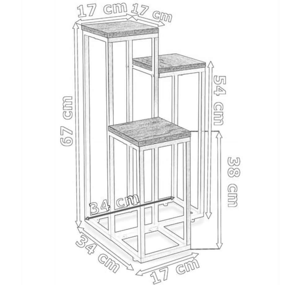 Kwietnik stojący stojak na kwiaty doniczki metalowy półki wysoki biały loft