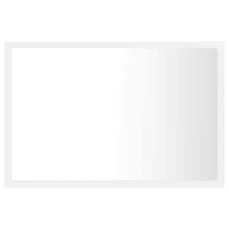 vidaXL Lustro łazienkowe z LED, białe, 60x8,5x37 cm, akryl