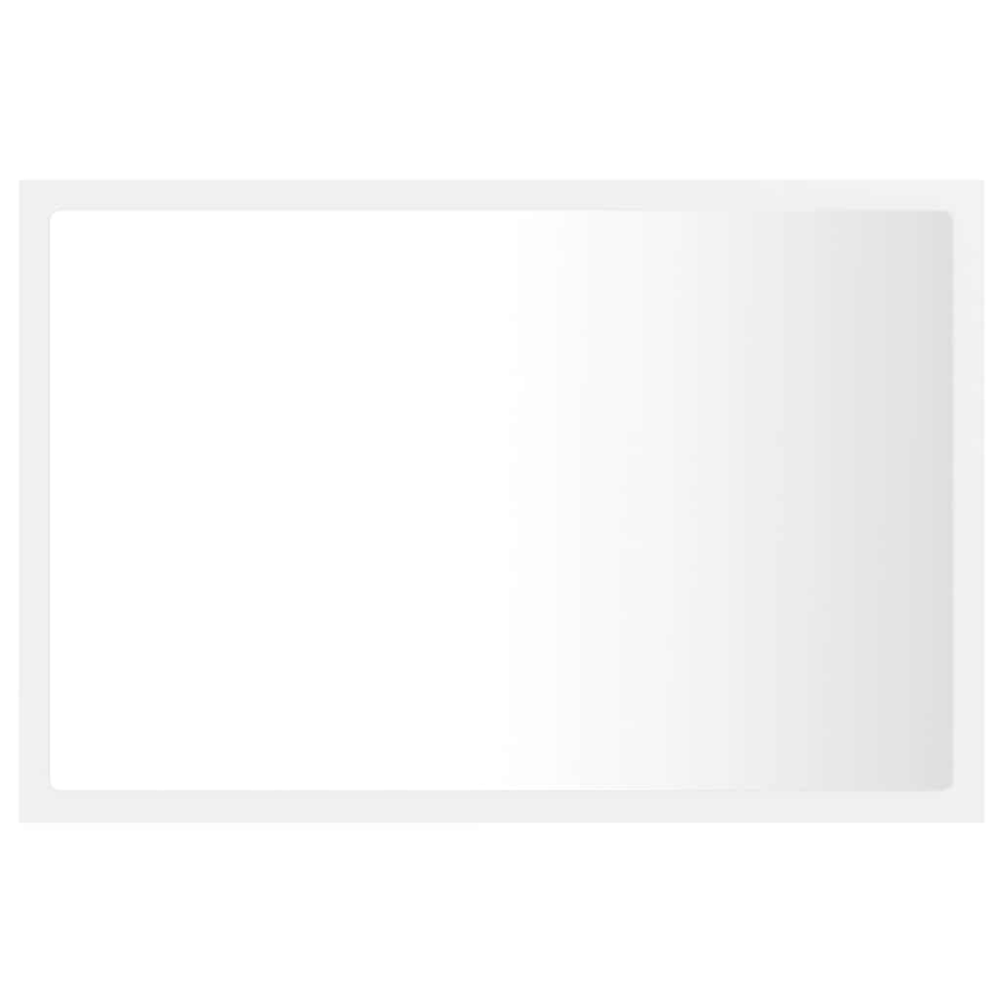 vidaXL Lustro łazienkowe z LED, białe, 60x8,5x37 cm, akryl