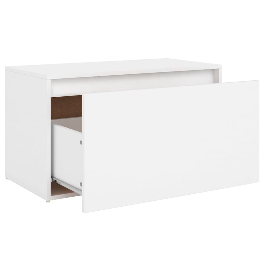 vidaXL Ławka do przedpokoju, biała 80x40x45 cm materiał drewnopochodny