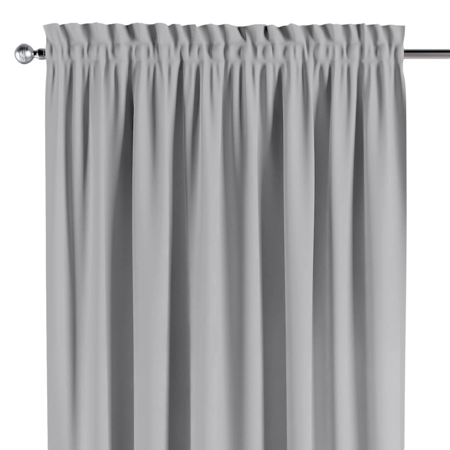 Zasłona na kanale z grzywką 1 szt. 130x260 srebrny