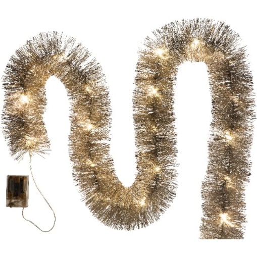 Łańcuch Led Choinkowy Srebrny Na Baterie Świąteczny Na Choinkę 6 Metrów