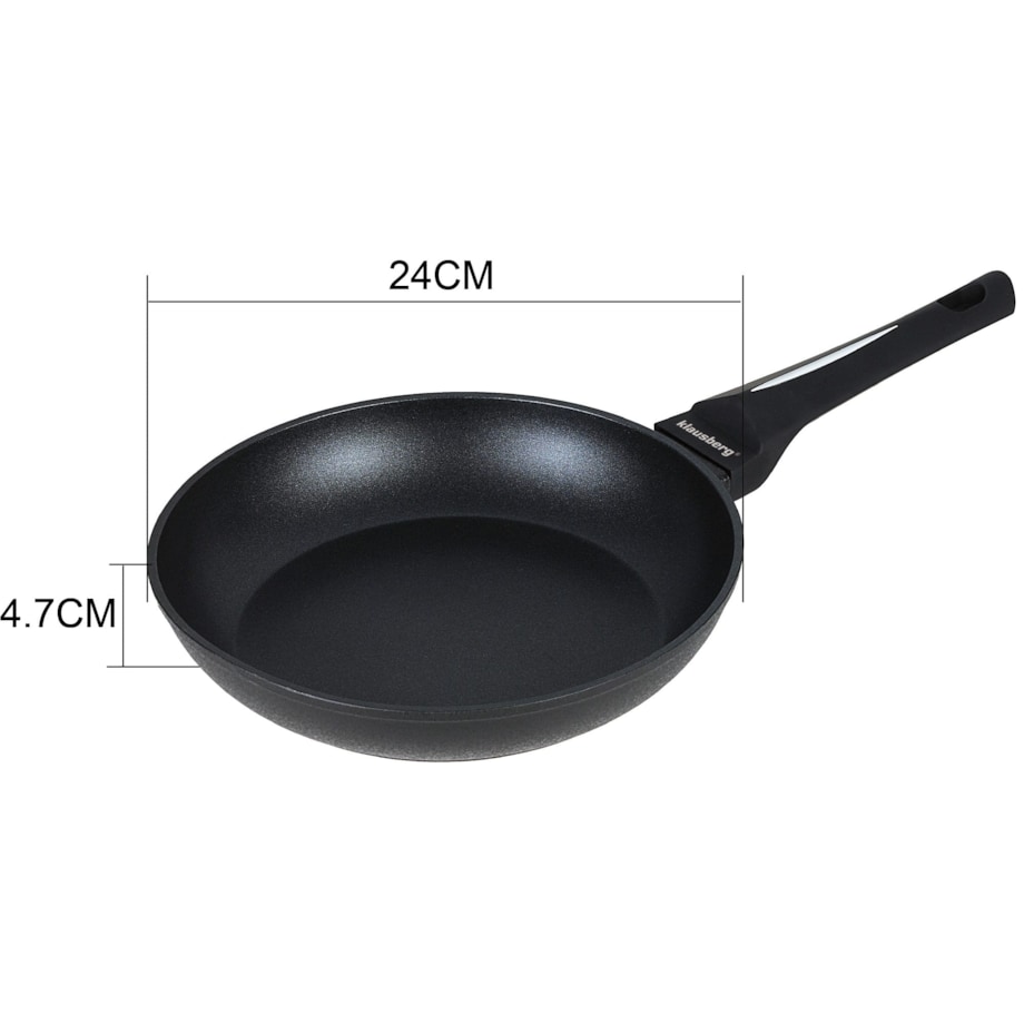Patelnia z powłoką marmurową non-stick 24cm indukcja KLAUSBERG