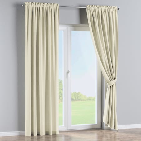 Zasłona na kanale z grzywką 1 szt. 130x245 kremowy