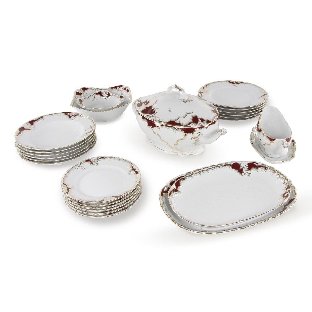 Serwis obiadowy dla 6 osób 25 el. Rococo Purpura 0040